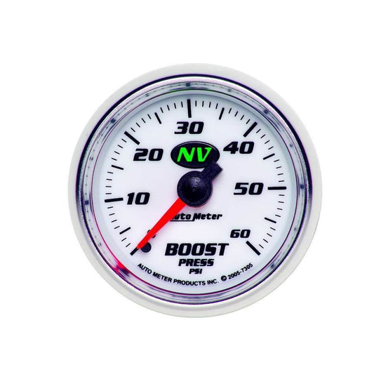 Suncoast Marine and Auto offers 2-1/16in NV/S Boost Gauge 0-60psi (7305)