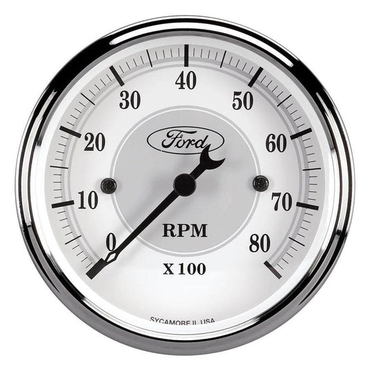 Suncoast Marine and Auto offers Ford Racing Tach - 3-1/8 In-Dach - White Face (880088)