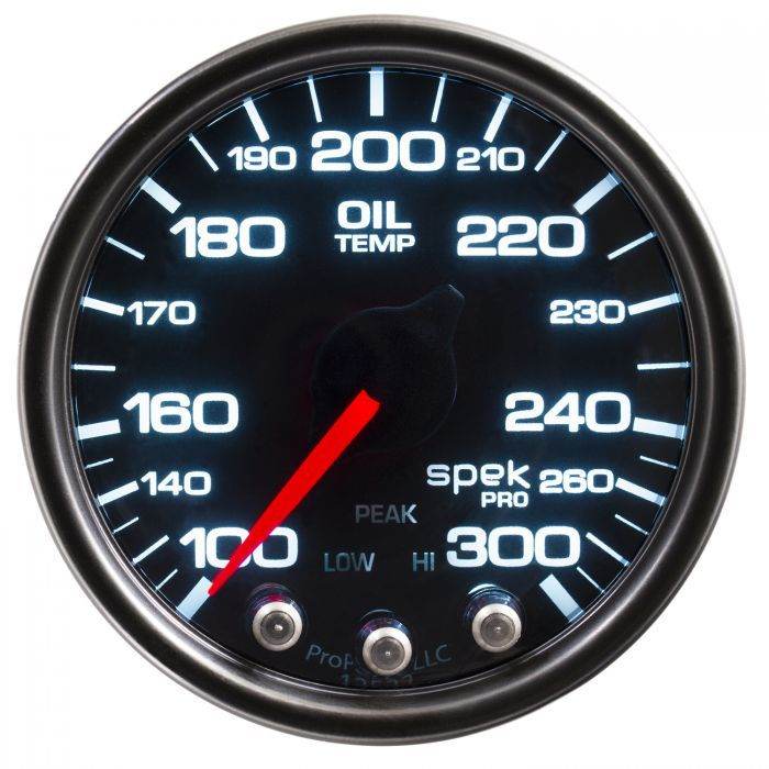 Suncoast Marine and Auto offers 2-1/16 Oil Temp Gauge 100-300 Deg Black Dial (P32252)