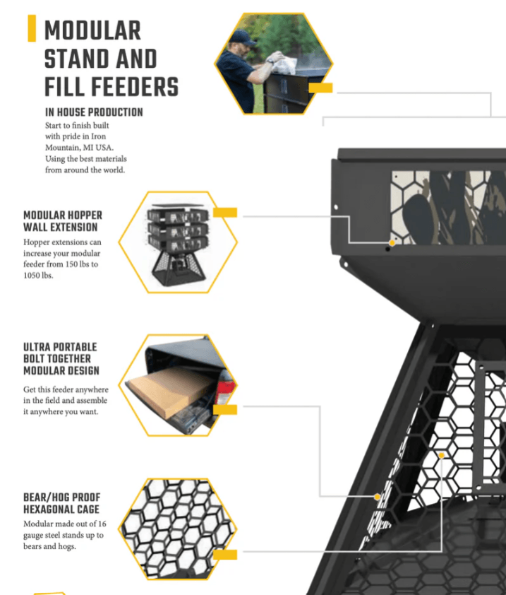 Suncoast Marine and Auto offers ORION HUNTING PRODUCTS 450lbs Modular Stand and Fill Deer Feeder with 12V Battery and Solar FDR1000450