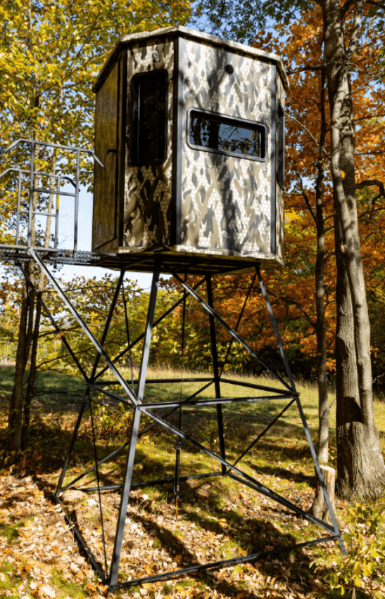 Suncoast Marine and Auto offers ORION HUNTING PRODUCTS Elevated Deer Blind Stand with 10ft Ladder TWR1001510