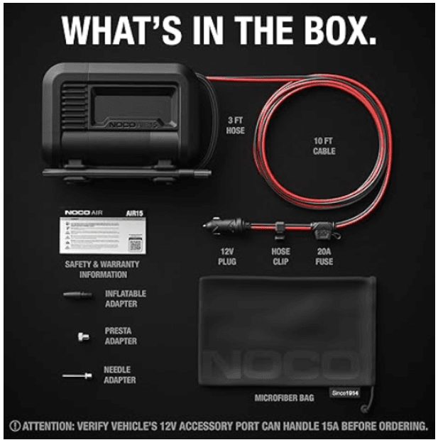 Suncoast Marine and Auto offers NOCO UltraFast 15A Tire Inflator, 12V Portable Air Compressor Pump AIR15