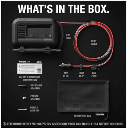 Suncoast Marine and Auto offers NOCO UltraFast 15A Tire Inflator, 12V Portable Air Compressor Pump AIR15