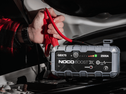 Suncoast Marine and Auto offers NOCO Boost X 2500A 12V UltraSafe Portable Lithium Jump Starter and Cables GBX75