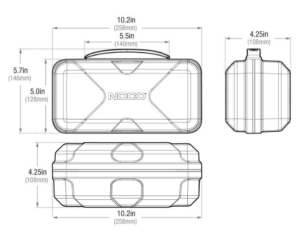 Suncoast Marine and Auto offers NOCO EVA Protection Case for GB50 UltraSafe Lithium Jump Starter GBC017