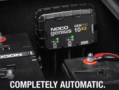 Suncoast Marine and Auto offers NOCO Genius Onboard Waterproof Marine Battery Charger, 20 Amp, 12V, 2-Bank GENPRO10X2