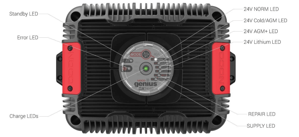 Suncoast Marine and Auto offers NOCO Genius UltraSafe Industrial Battery Charger, 40 Amp, 24V GX2440