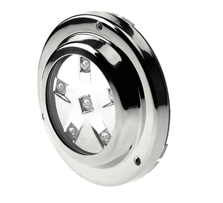 Suncoast Marine and Auto offers SEAVOLT Round Six LED Underwater Light w/ Stainless Steel Bezel RGBW 2-Pack (39963)