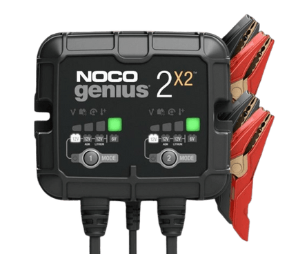 Suncoast Marine and Auto offers NOCO 2-Bank, 4-Amp Battery Charger GENIUS2X2