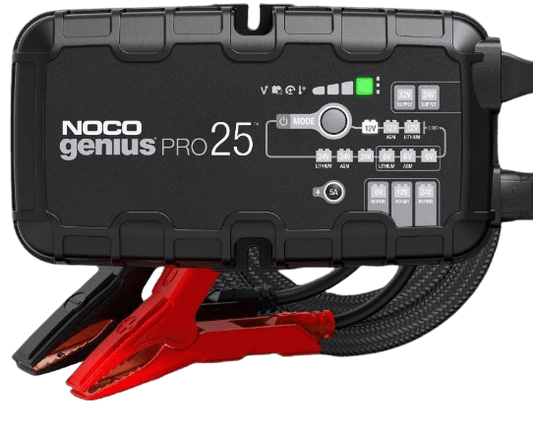 Suncoast Marine and Auto offers NOCO 25A Portable Smart Car Battery Charger 6V, 12V and 24V GENIUSPRO25