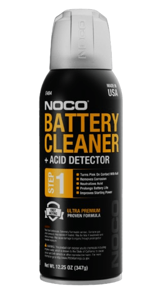 Suncoast Marine and Auto offers NOCO Battery Cleaner and Acid Detector, Step 1, E404