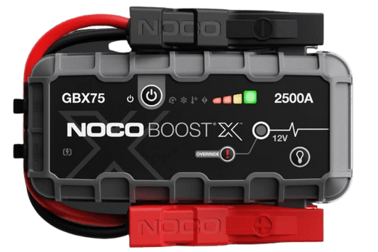 Suncoast Marine and Auto offers NOCO Boost X 2500A 12V UltraSafe Portable Lithium Jump Starter and Cables GBX75