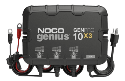 Suncoast Marine and Auto offers NOCO Genius Onboard Waterproof Marine Battery Charger 30 Amp, 12V, 3-Bank GENPRO10X3