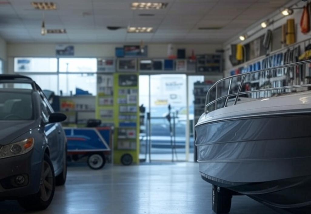 Suncoast Marine and Auto Warehouse with parts and products