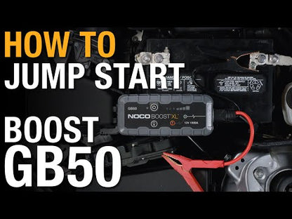 How to Jump Start with NOCO Boost XL 1500 Amp 12V UltraSafe Lithium Jump Starter Box Kit for Gasoline and Diesel Engines GB50